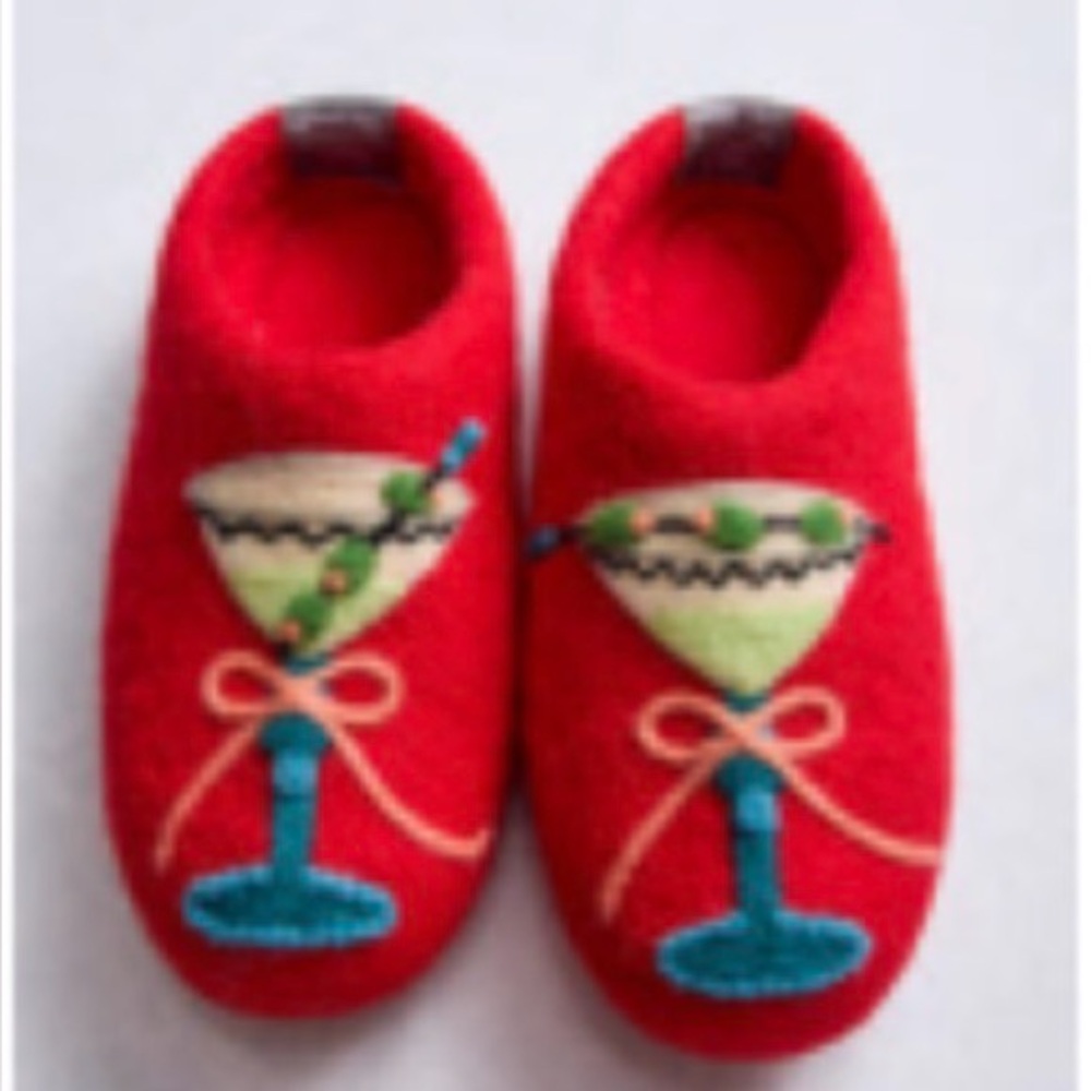 Printfresh Blinis & Martinis - French Knot X PF Slipper - Red - XL